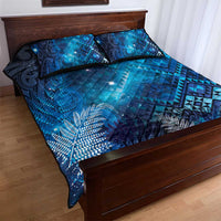 Aotearoa Taniko Matariki Quilt Bed Set Cosmic Blue