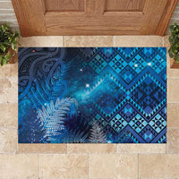 Aotearoa Taniko Matariki Rubber Doormat Cosmic Blue