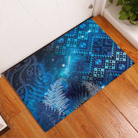 Aotearoa Taniko Matariki Rubber Doormat Cosmic Blue