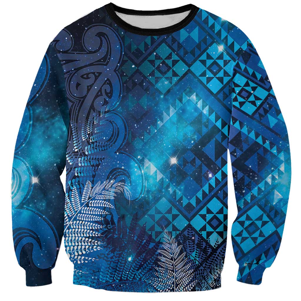 Aotearoa Taniko Matariki Sweatshirt Cosmic Blue