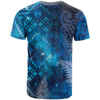 Aotearoa Taniko Matariki T Shirt Cosmic Blue