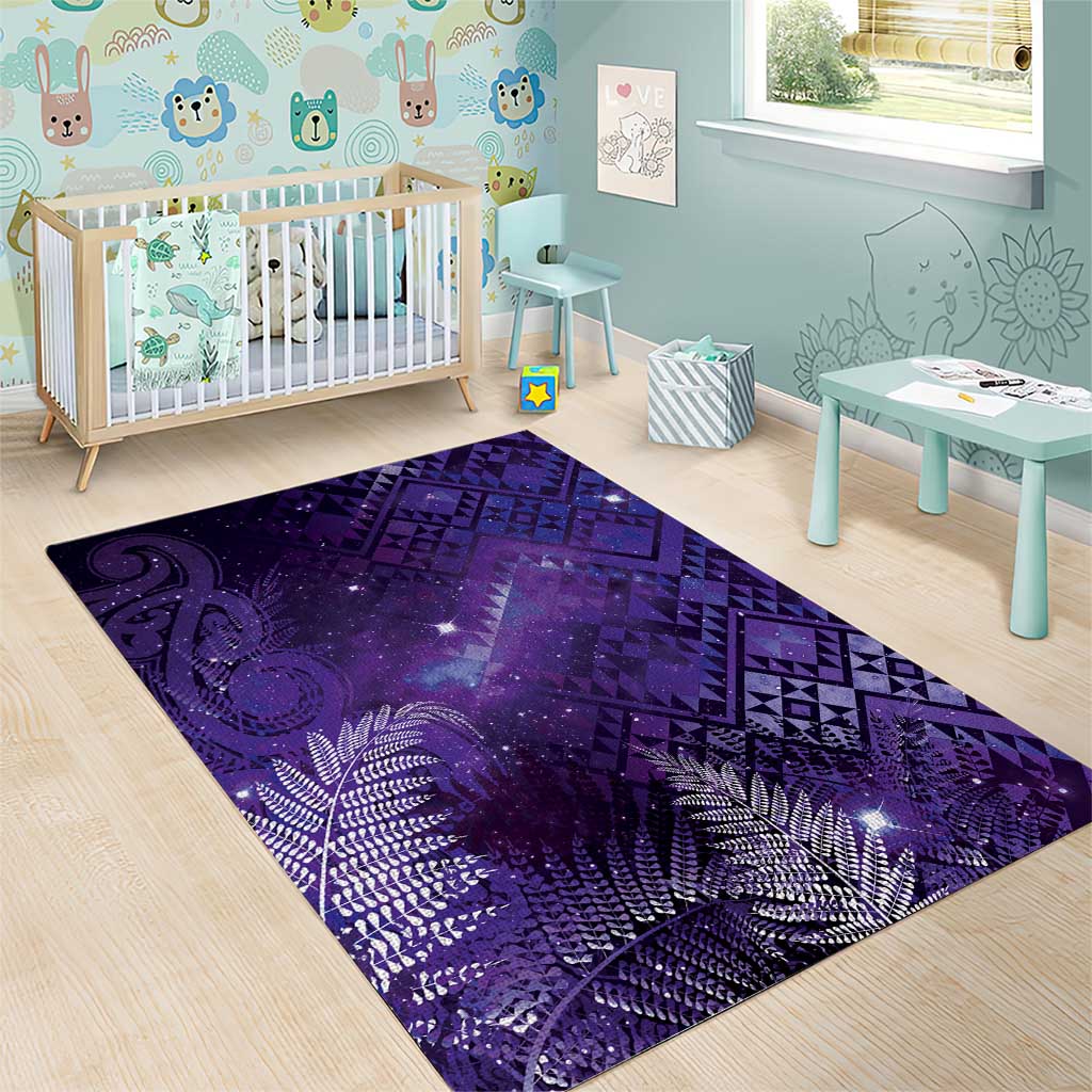 Aotearoa Taniko Matariki Area Rug Cosmic Violet LT7 - Polynesian Pride