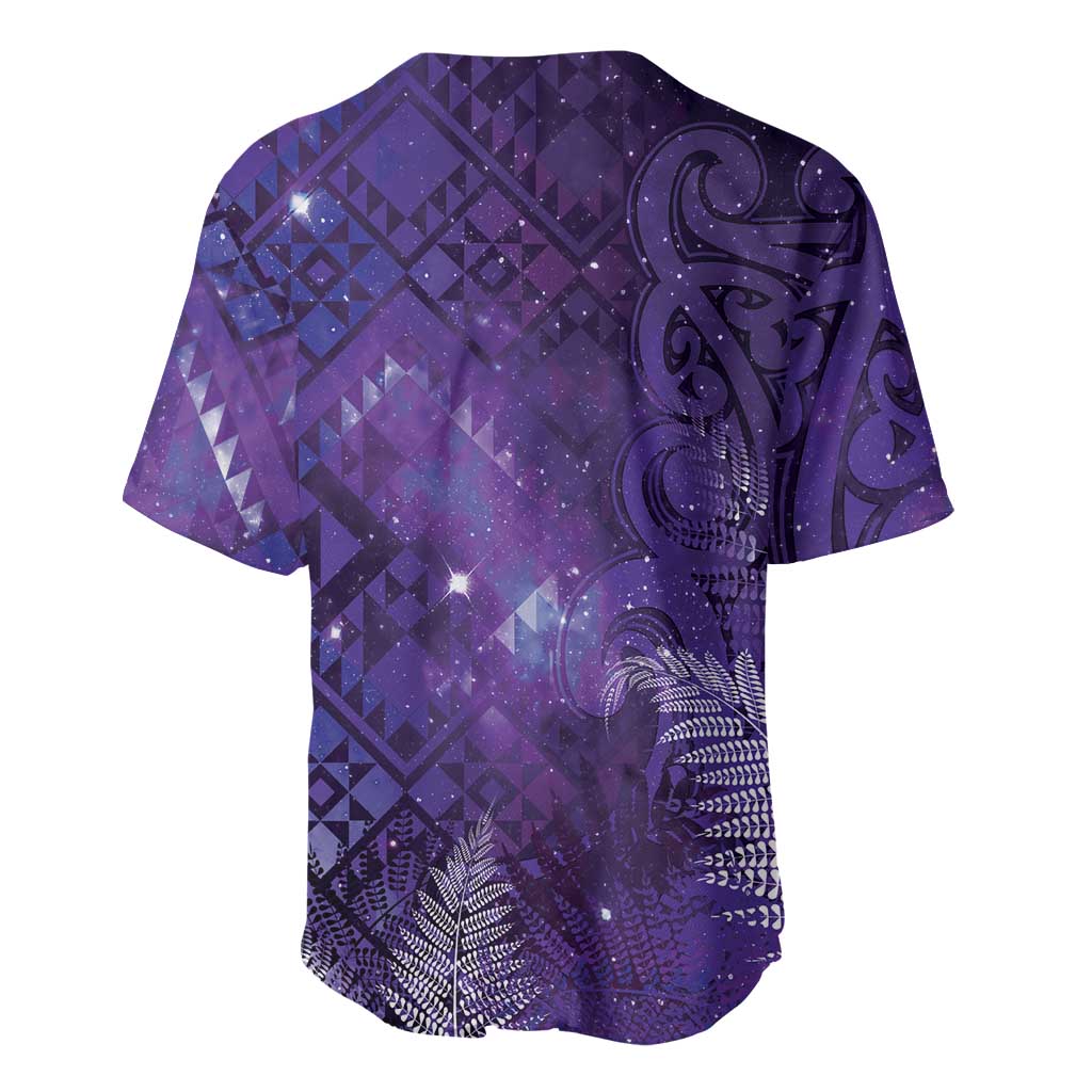 Aotearoa Taniko Matariki Baseball Jersey Cosmic Violet LT7 - Polynesian Pride