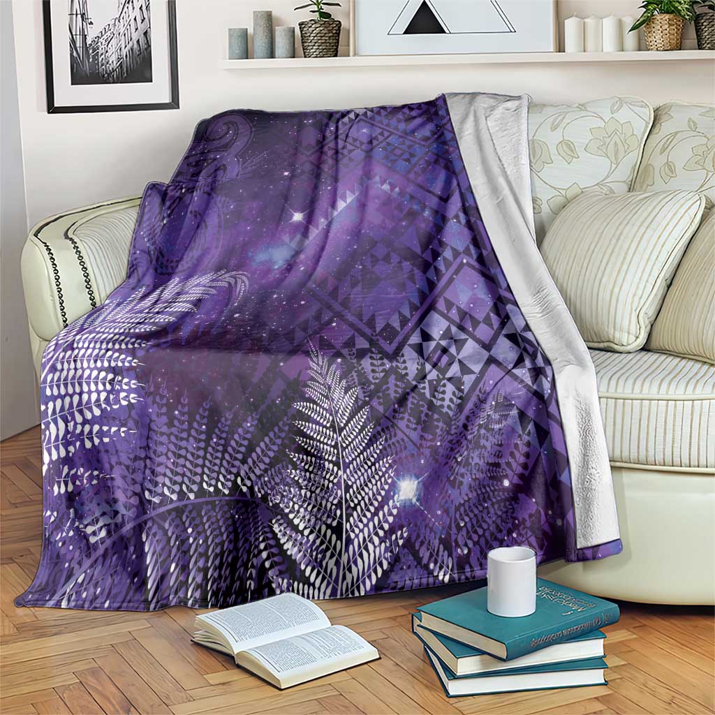 Aotearoa Taniko Matariki Blanket Cosmic Violet