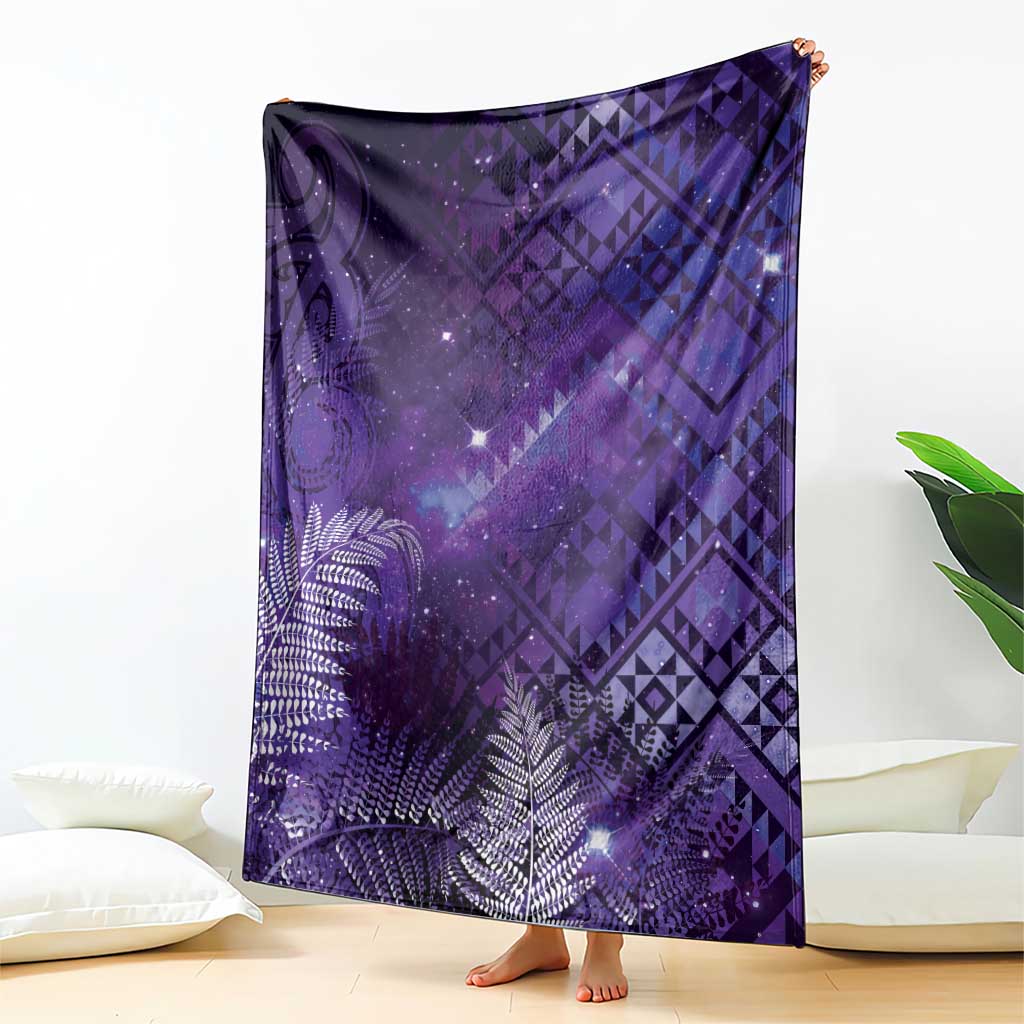 Aotearoa Taniko Matariki Blanket Cosmic Violet