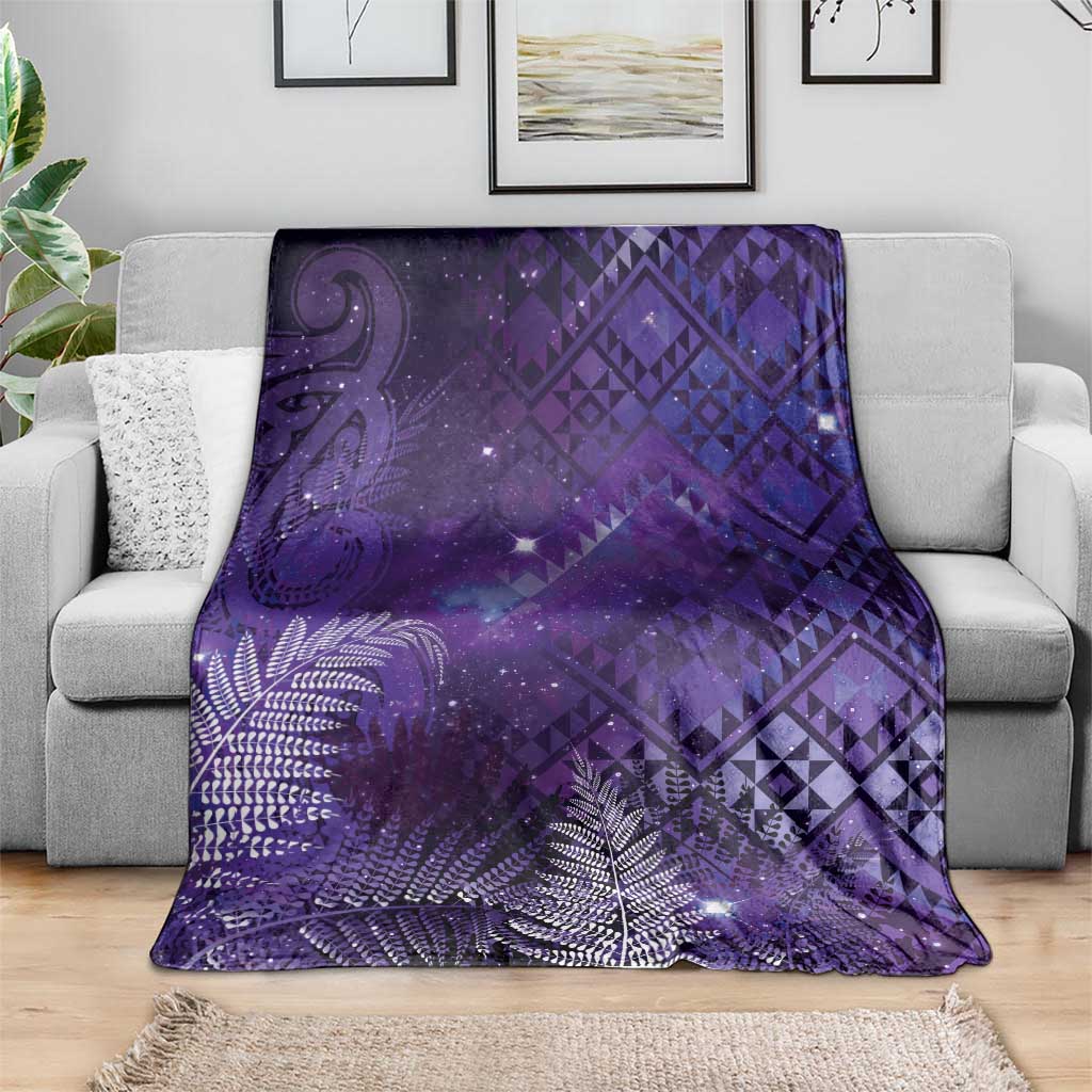 Aotearoa Taniko Matariki Blanket Cosmic Violet