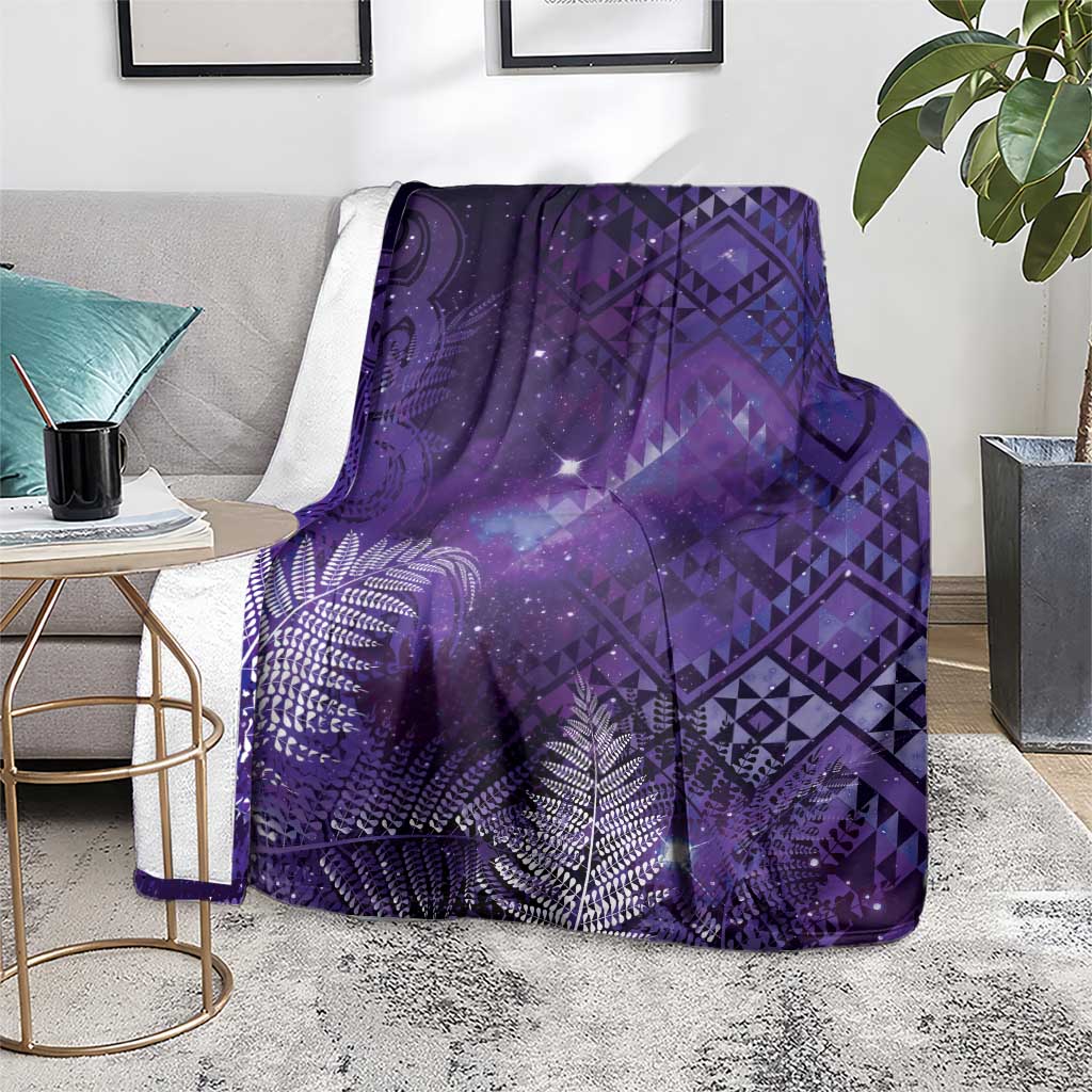 Aotearoa Taniko Matariki Blanket Cosmic Violet