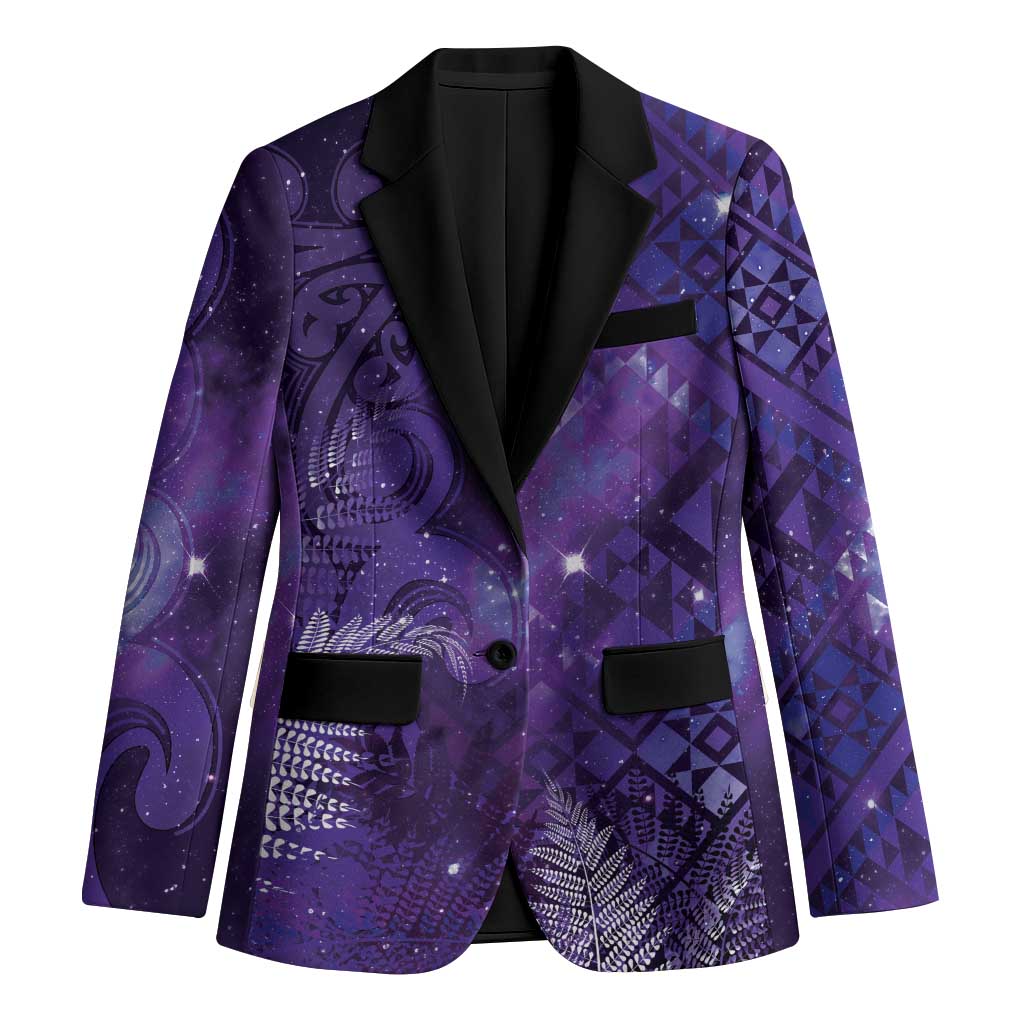 Aotearoa Taniko Matariki Blazer Cosmic Violet LT7 Unisex Purple - Polynesian Pride