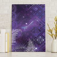 Aotearoa Taniko Matariki Canvas Wall Art Cosmic Violet