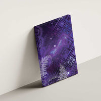 Aotearoa Taniko Matariki Canvas Wall Art Cosmic Violet