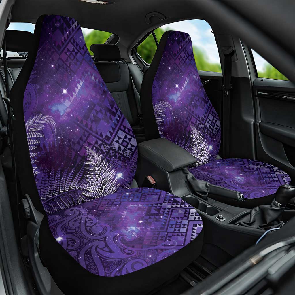 Aotearoa Taniko Matariki Car Seat Cover Cosmic Violet LT7 One Size Purple - Polynesian Pride