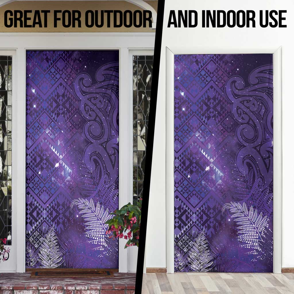 Aotearoa Taniko Matariki Door Cover Cosmic Violet