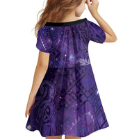 Aotearoa Taniko Matariki Family Matching Tank Maxi Dress and Hawaiian Shirt Cosmic Violet LT7 - Polynesian Pride