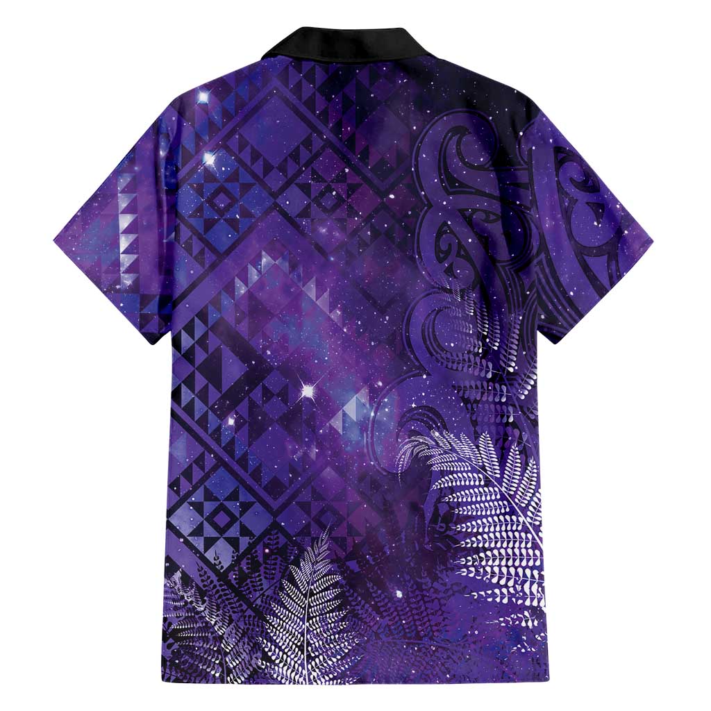 Aotearoa Taniko Matariki Family Matching Tank Maxi Dress and Hawaiian Shirt Cosmic Violet LT7 - Polynesian Pride