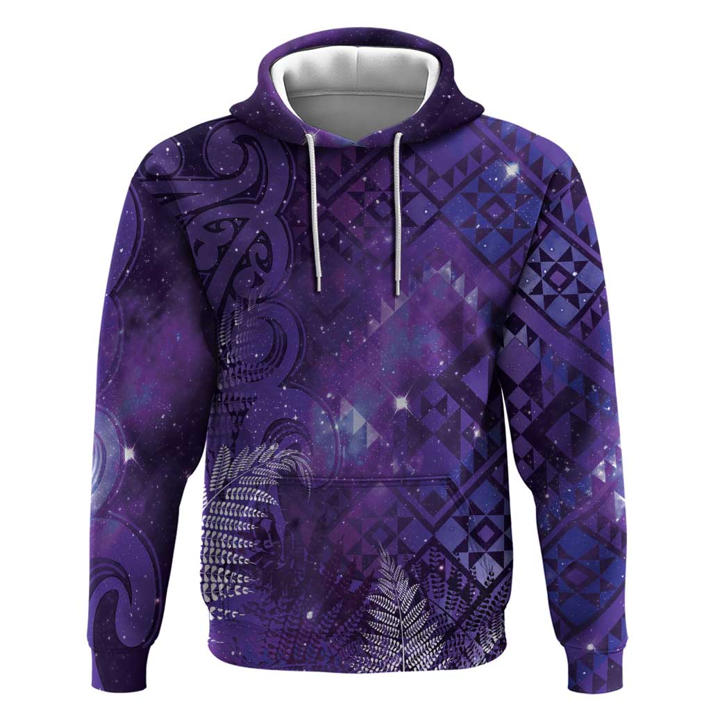Aotearoa Taniko Matariki Hoodie Cosmic Violet LT7 Pullover Hoodie Purple - Polynesian Pride