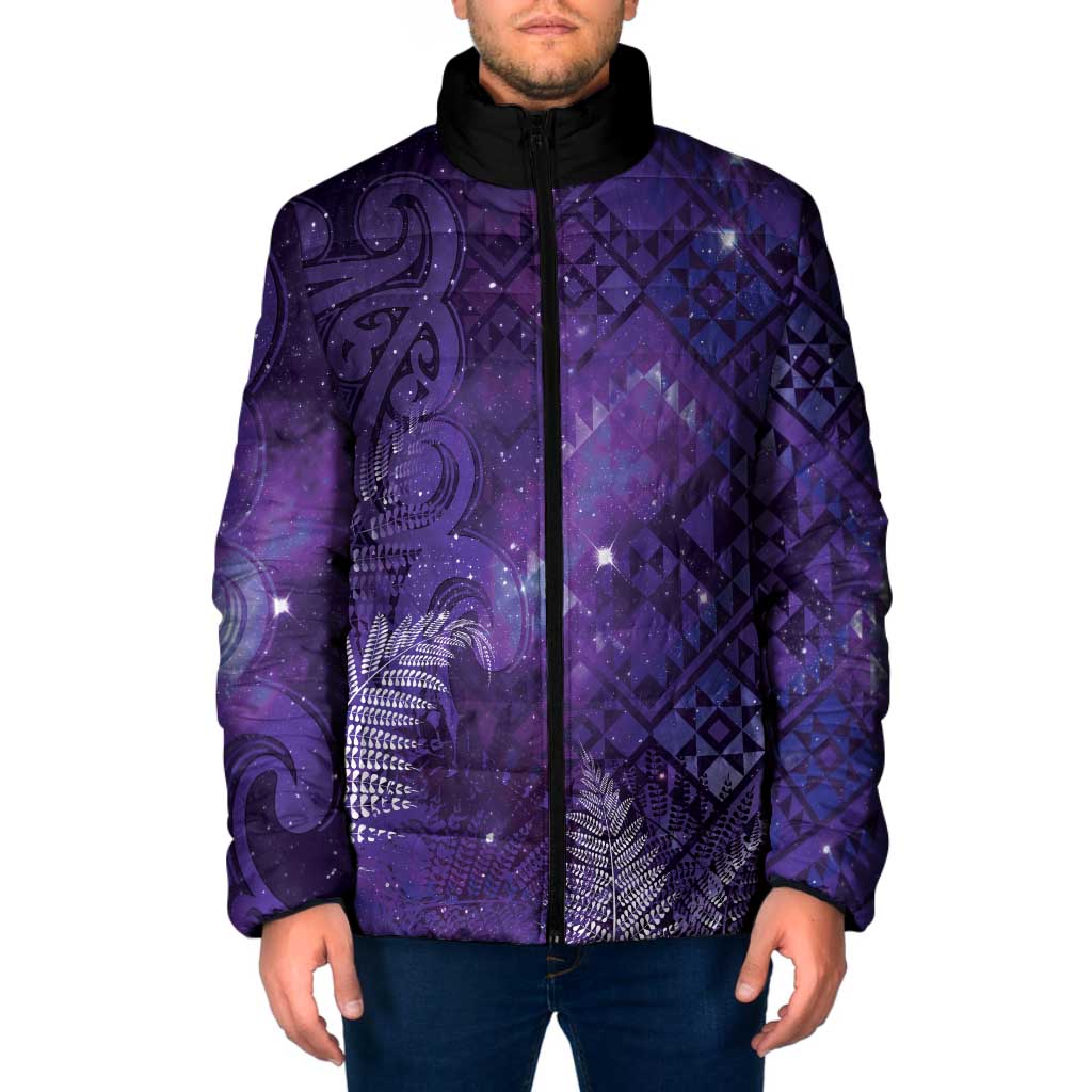Aotearoa Taniko Matariki Padded Jacket Cosmic Violet LT7 Men Purple - Polynesian Pride