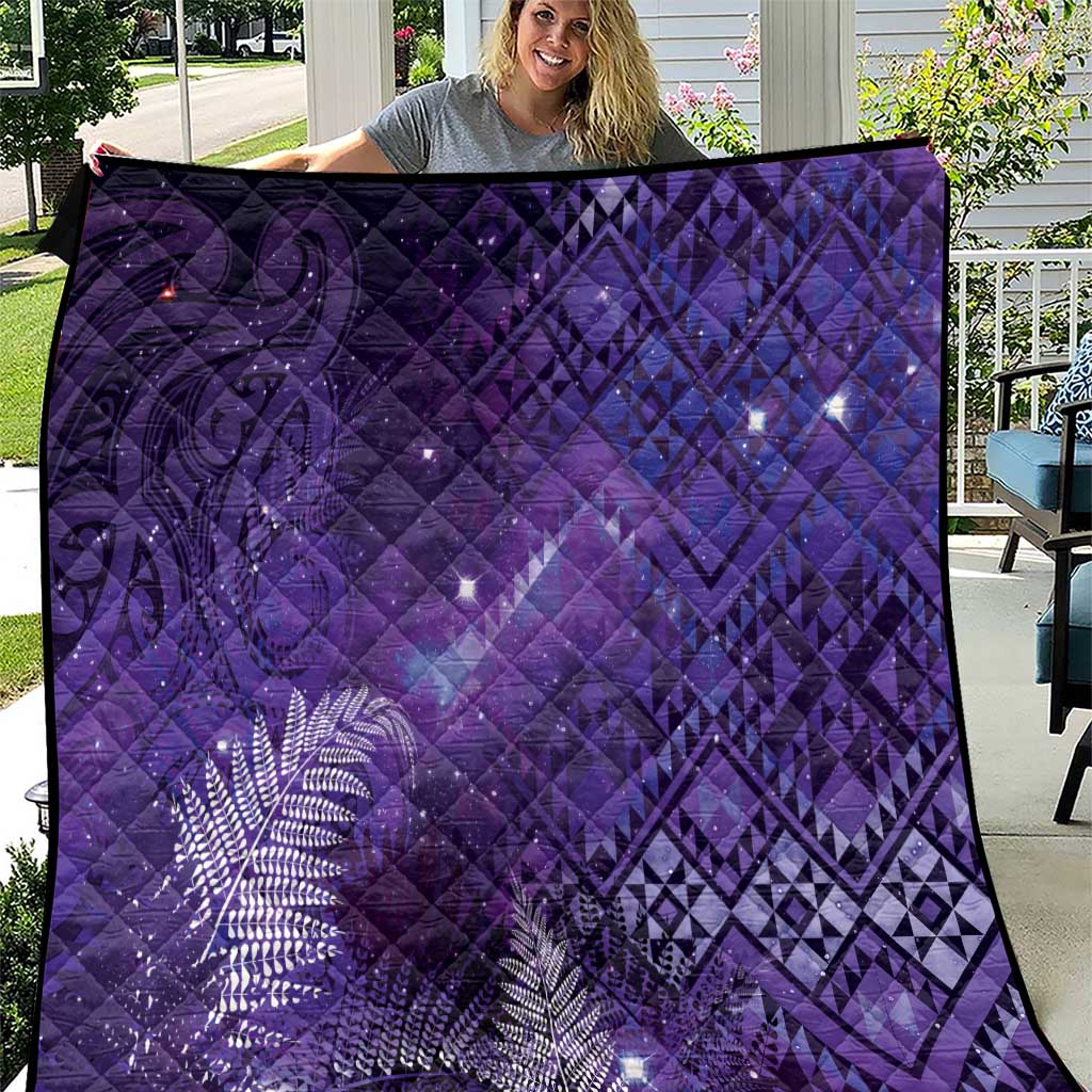 Aotearoa Taniko Matariki Quilt Cosmic Violet