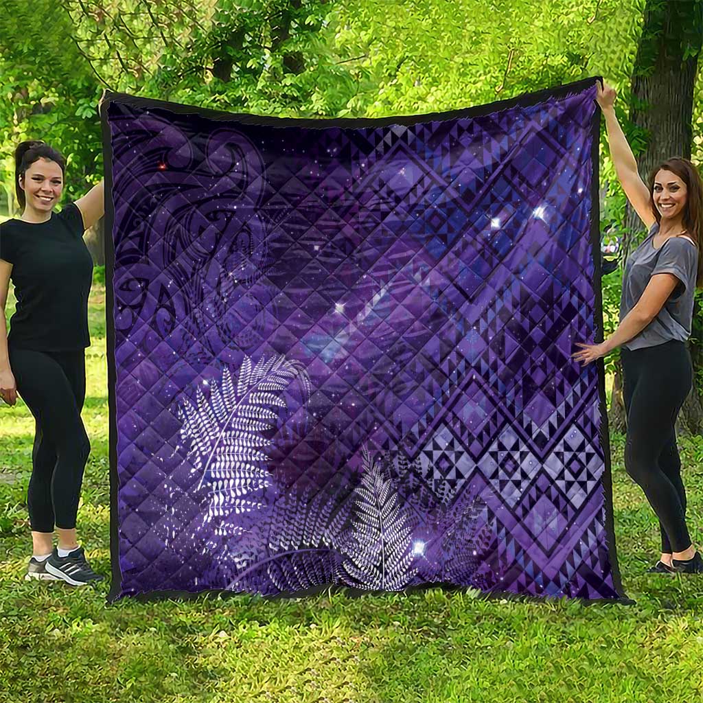 Aotearoa Taniko Matariki Quilt Cosmic Violet