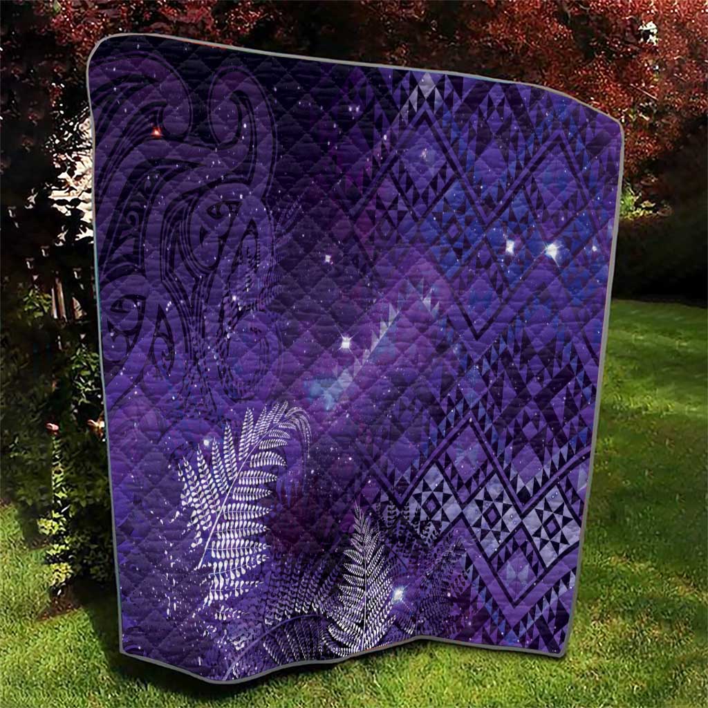 Aotearoa Taniko Matariki Quilt Cosmic Violet