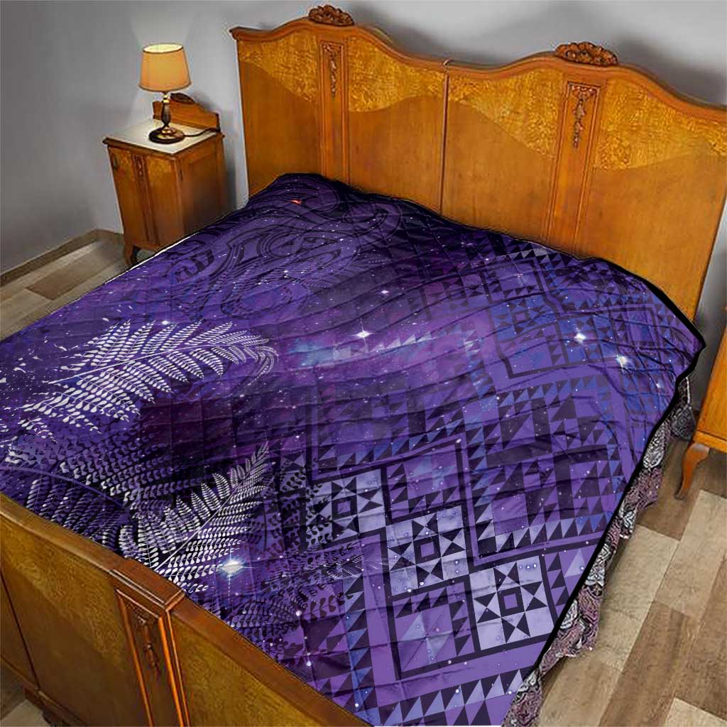 Aotearoa Taniko Matariki Quilt Cosmic Violet