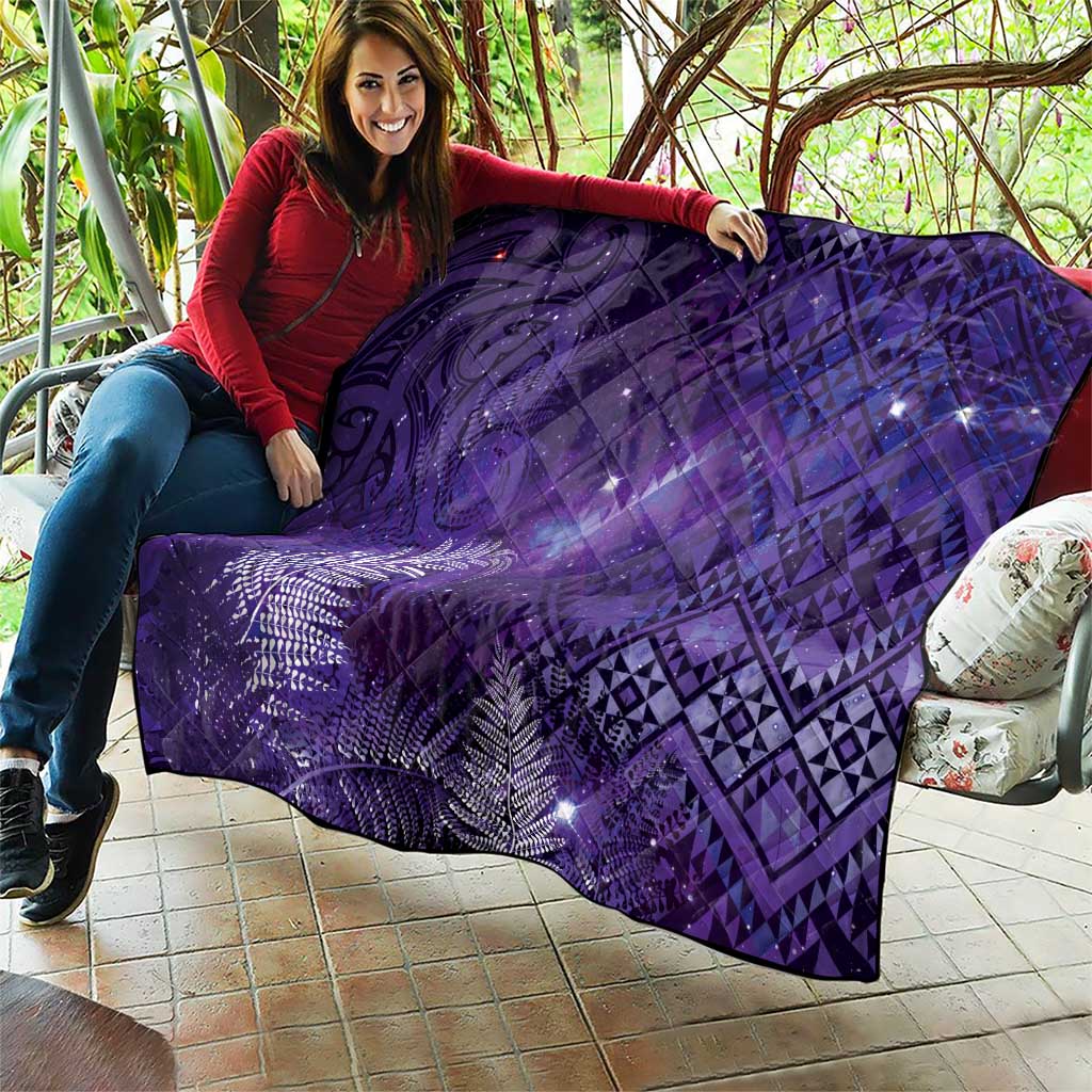 Aotearoa Taniko Matariki Quilt Cosmic Violet