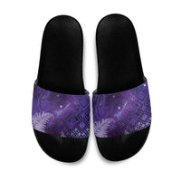 Aotearoa Taniko Matariki Slide Sandals Cosmic Violet