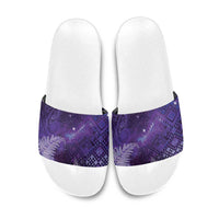 Aotearoa Taniko Matariki Slide Sandals Cosmic Violet