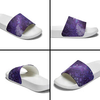 Aotearoa Taniko Matariki Slide Sandals Cosmic Violet