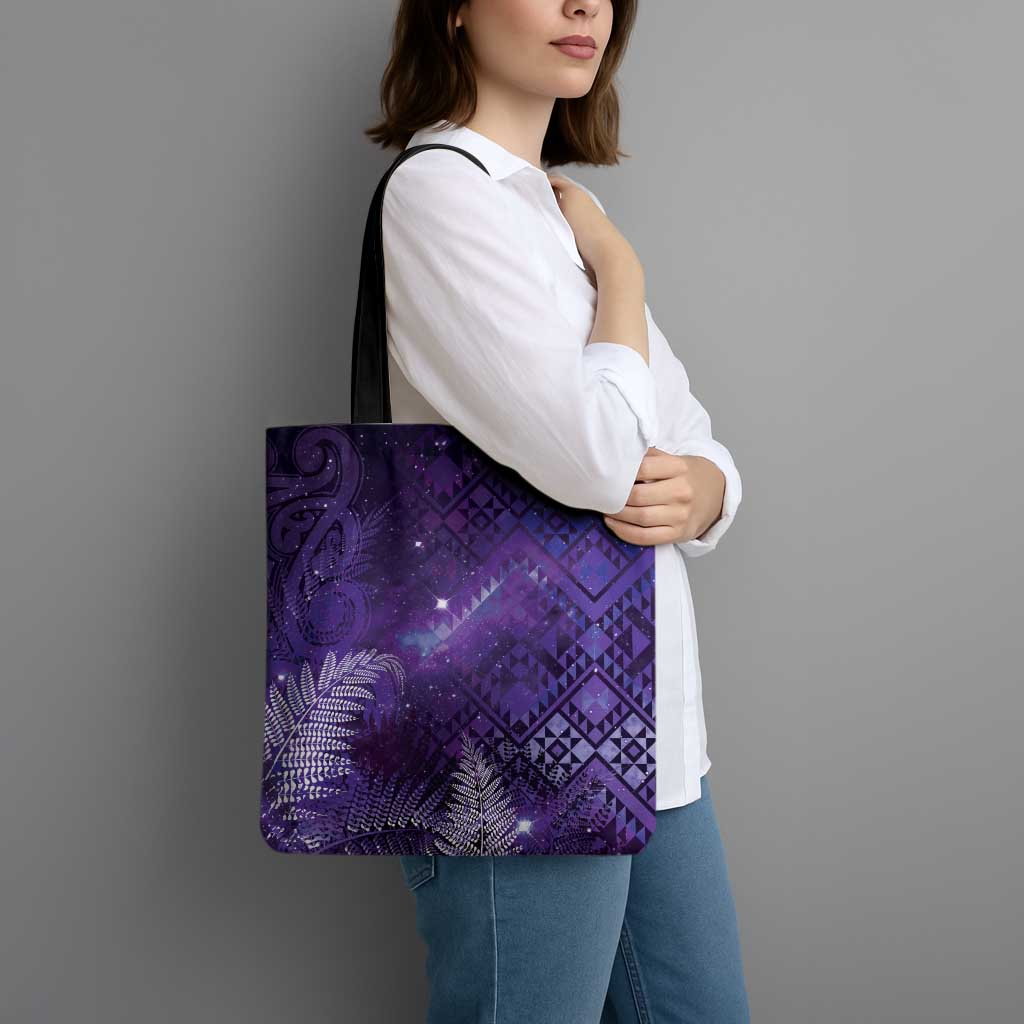 Aotearoa Taniko Matariki Tote Bag Cosmic Violet