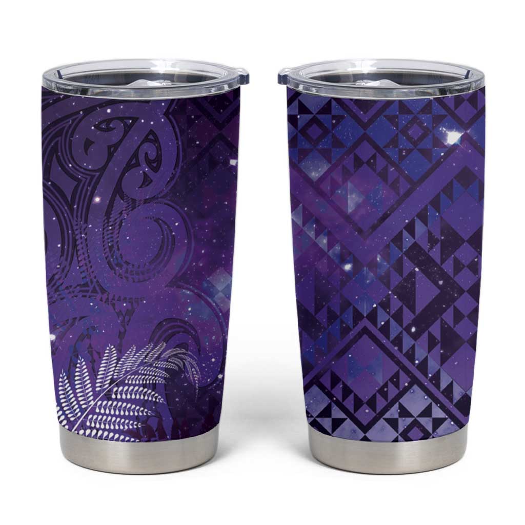 Aotearoa Taniko Matariki Tumbler Cup Cosmic Violet LT7 Purple - Polynesian Pride