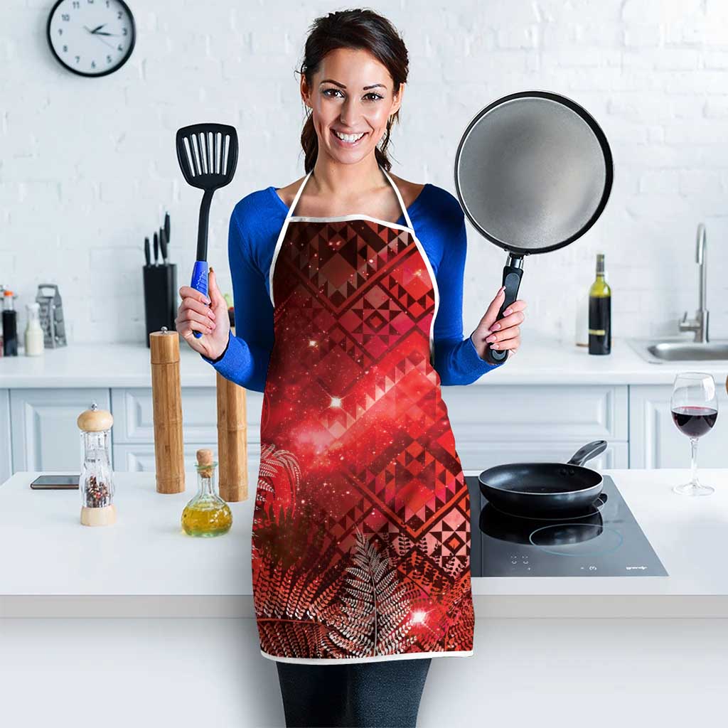 Aotearoa Taniko Matariki Apron Cosmic Red