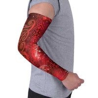 Aotearoa Taniko Matariki Arm Sleeves Cosmic Red
