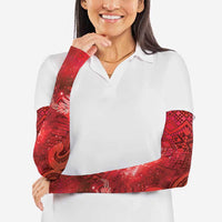 Aotearoa Taniko Matariki Arm Sleeves Cosmic Red