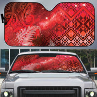 Aotearoa Taniko Matariki Auto Sun Shade Cosmic Red