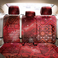 Aotearoa Taniko Matariki Back Car Seat Cover Cosmic Red LT7 - Polynesian Pride