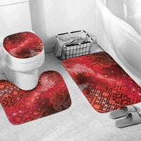 Aotearoa Taniko Matariki Bathroom Set Cosmic Red