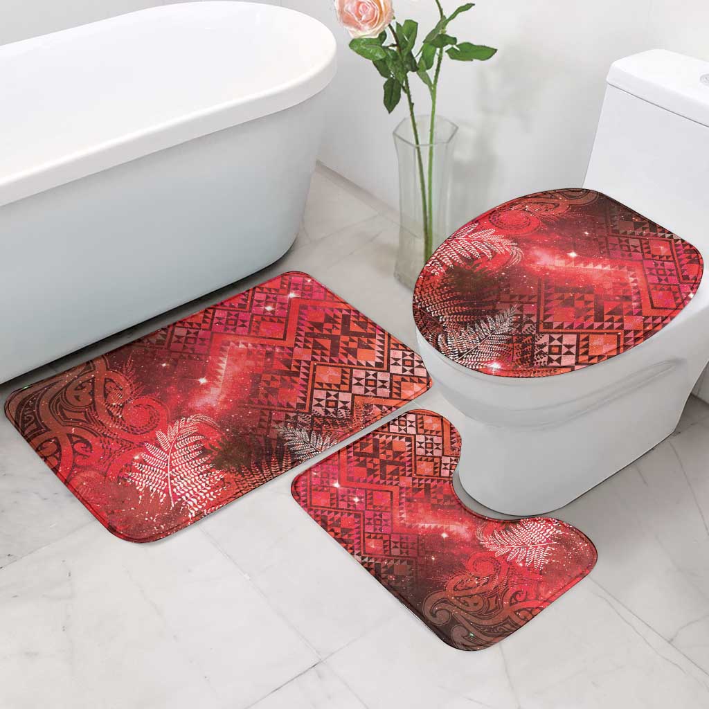 Aotearoa Taniko Matariki Bathroom Set Cosmic Red