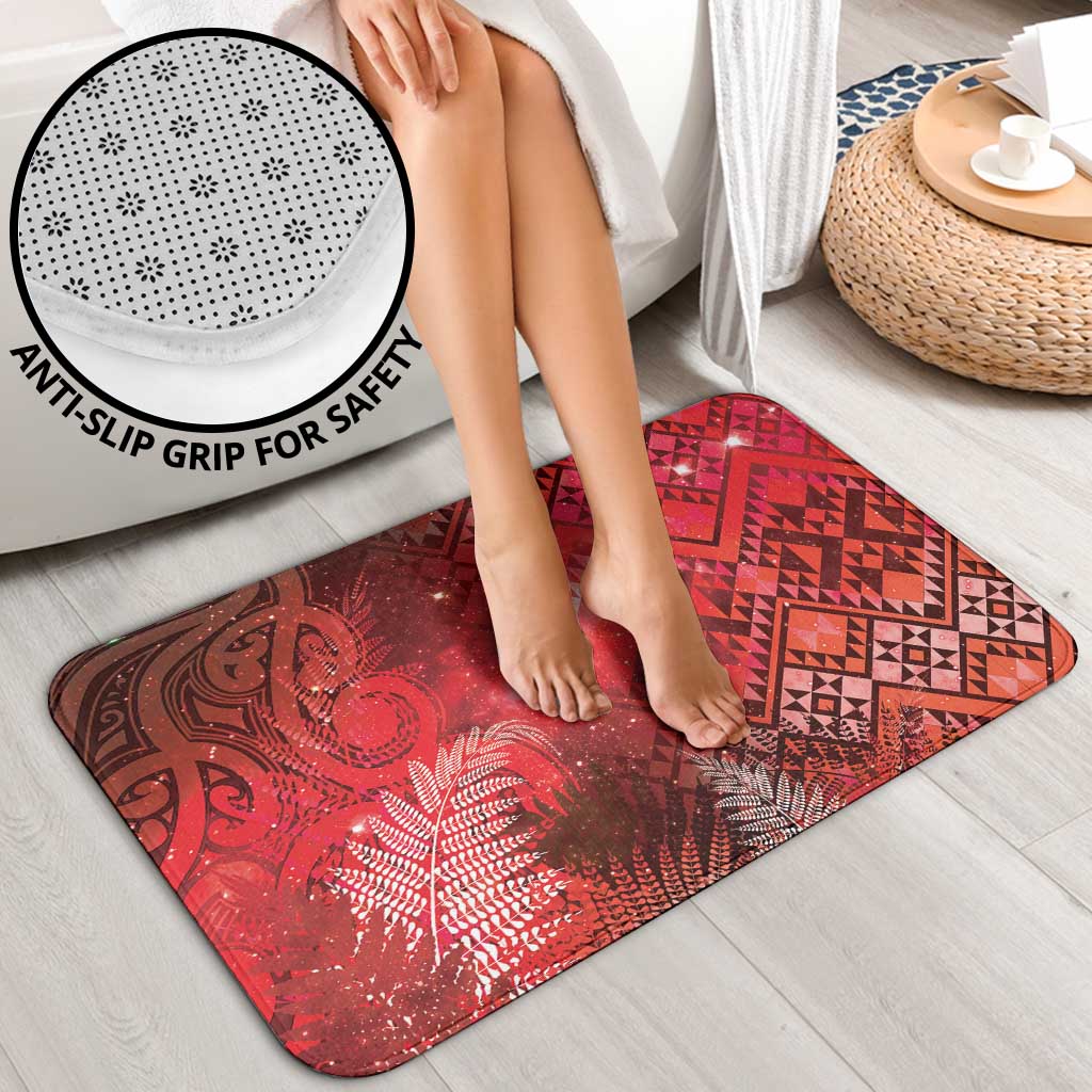 Aotearoa Taniko Matariki Bathroom Set Cosmic Red