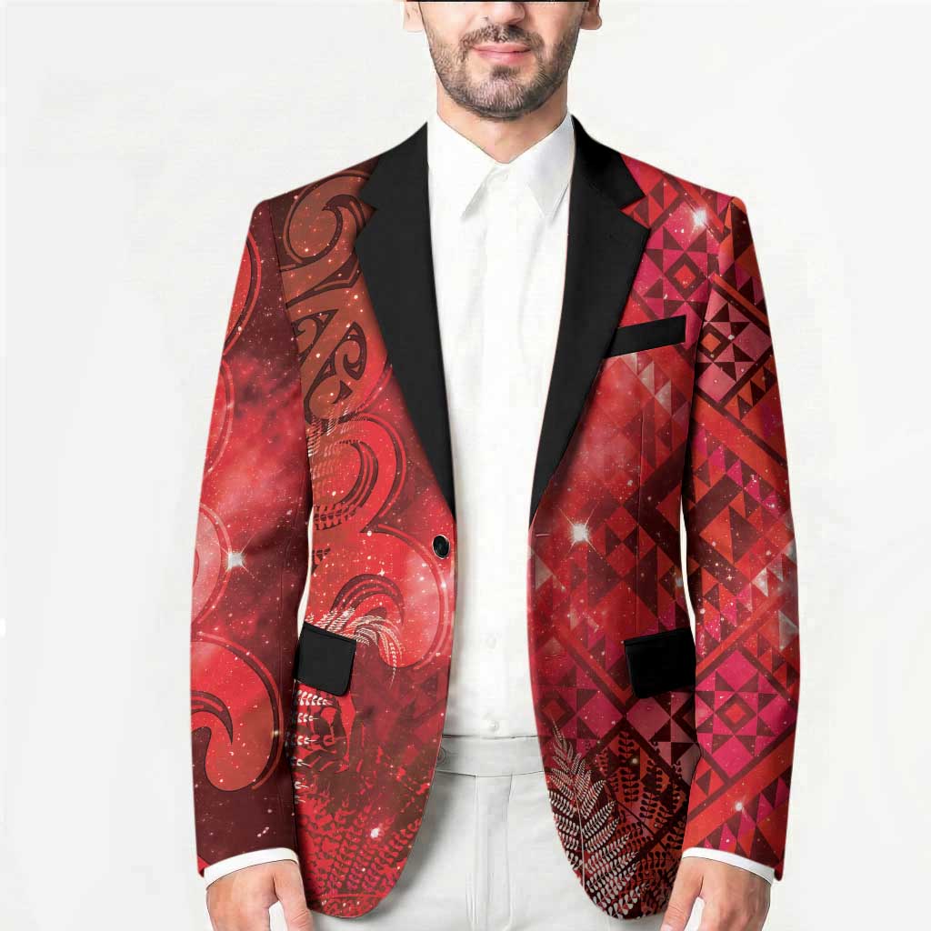 Aotearoa Taniko Matariki Blazer Cosmic Red