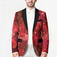 Aotearoa Taniko Matariki Blazer Cosmic Red