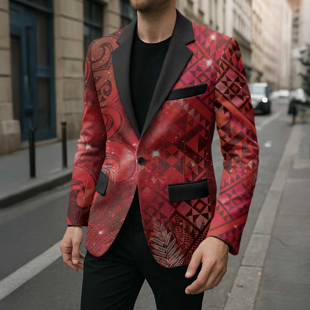 Aotearoa Taniko Matariki Blazer Cosmic Red