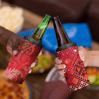 Aotearoa Taniko Matariki 4 in 1 Can Cooler Tumbler Cosmic Red