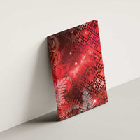 Aotearoa Taniko Matariki Canvas Wall Art Cosmic Red