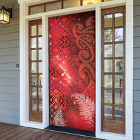 Aotearoa Taniko Matariki Door Cover Cosmic Red