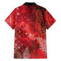 Aotearoa Taniko Matariki Family Matching Summer Maxi Dress and Hawaiian Shirt Cosmic Red LT7 - Polynesian Pride