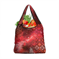 Aotearoa Taniko Matariki Grocery Bag Cosmic Red