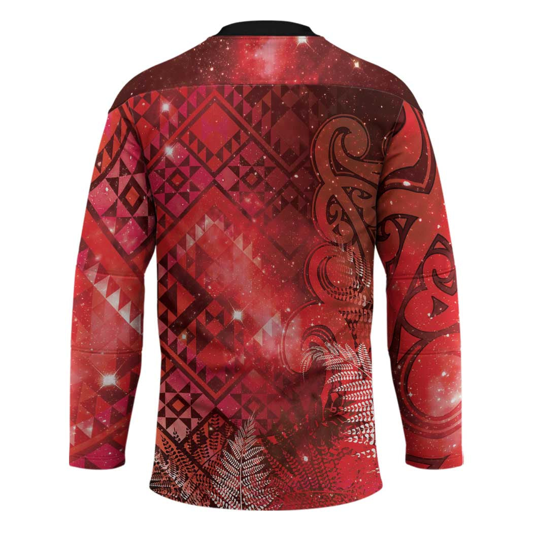 Aotearoa Taniko Matariki Hockey Jersey Cosmic Red