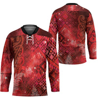 Aotearoa Taniko Matariki Hockey Jersey Cosmic Red