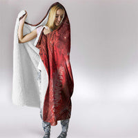 Aotearoa Taniko Matariki Hooded Blanket Cosmic Red LT7 - Polynesian Pride