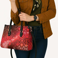 Aotearoa Taniko Matariki Leather Bag Cosmic Red